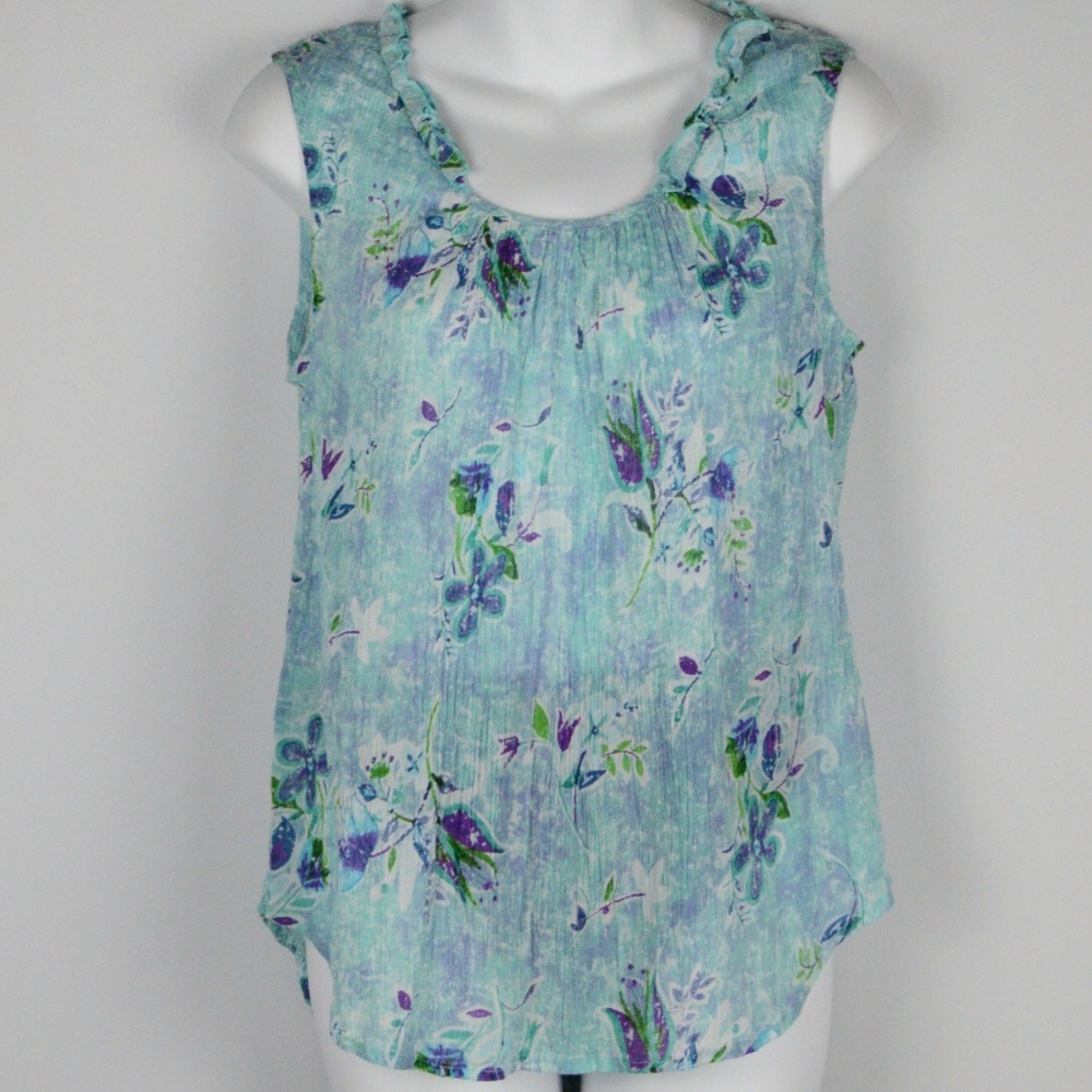 Hester & Orchard Sleeveless Floral Tank To…